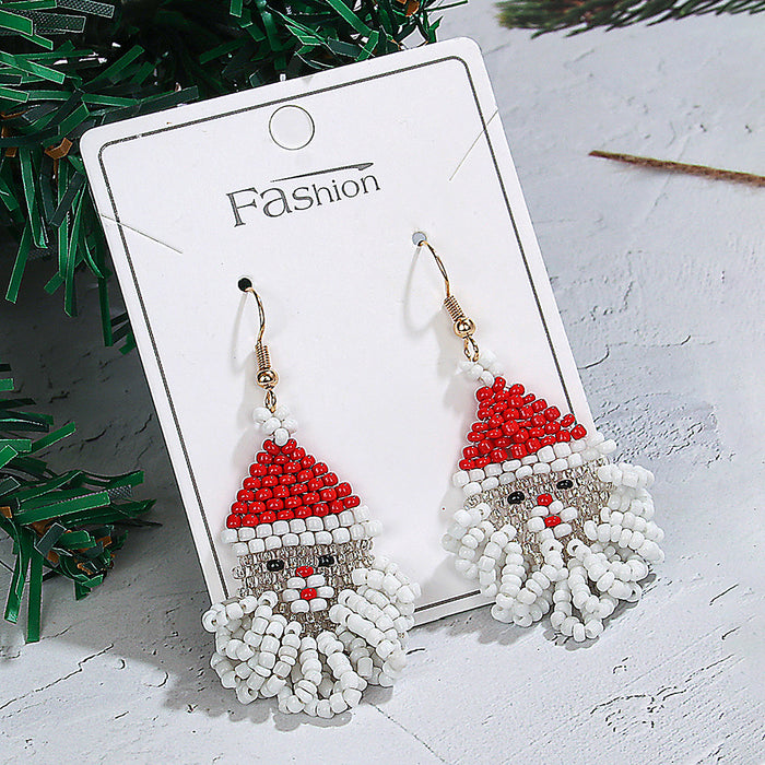 Wholesale Christmas Beaded Series Earrings