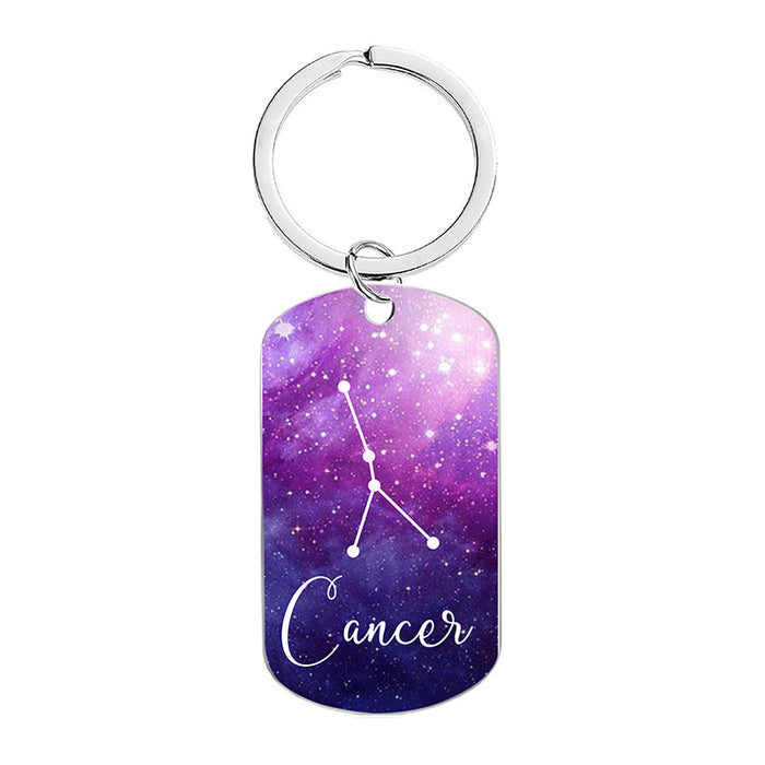 Wholesale 12 Constellations Metal Keychains JDC-KC-GangGu056