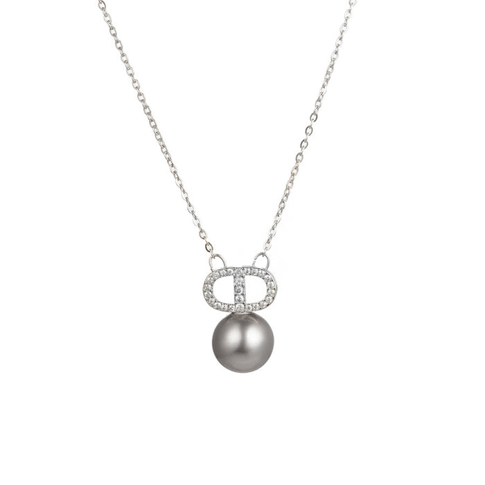 Wholesale Titanium steel pearl necklace pendant, light luxury and versatile