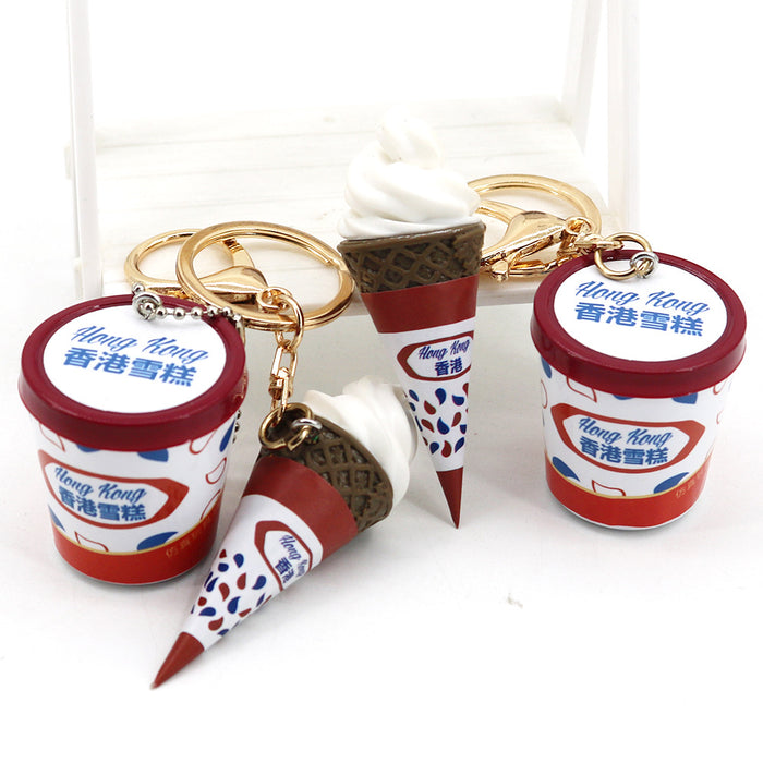 Wholesale Simulated  Ice Cream Keychain