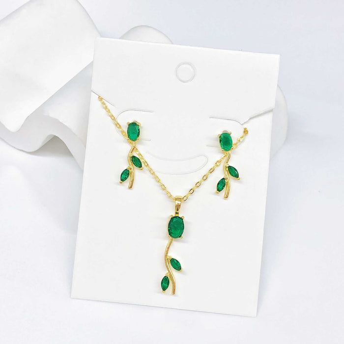 Wholesale Tulip Necklace and Earring Set Clavicle Jewelry