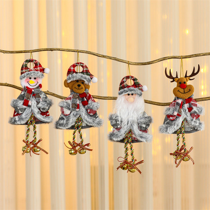 Wholesale Christmas Decorations Small Pendant Christmas Tree Fabric Pendant Elder Elk Doll Small Hanging Window Small Pendant