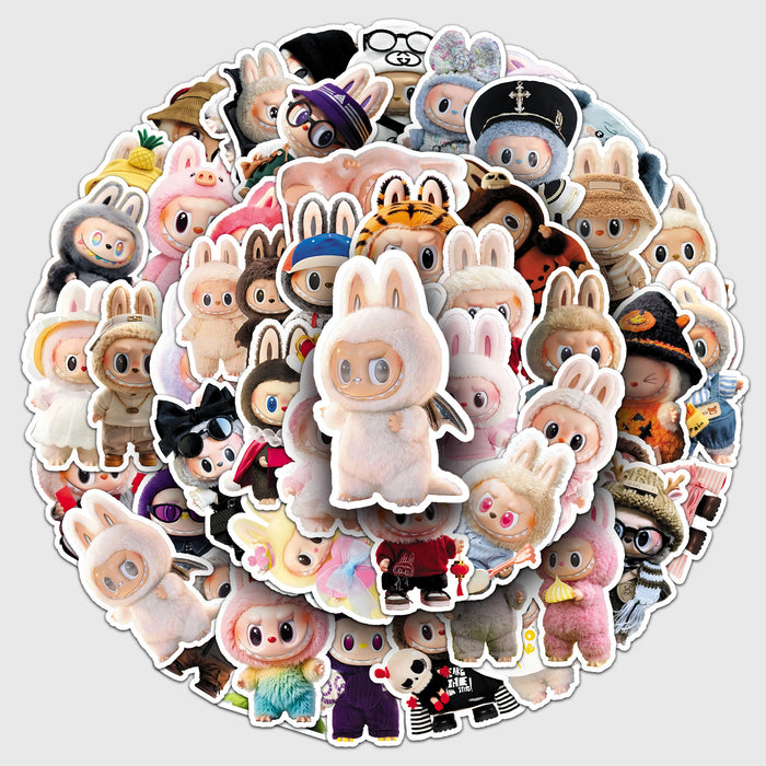 Wholesale 50pcs doll stickers waterproof decorative notebook stickers