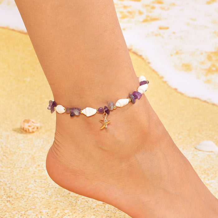 Wholesale Shell Bohemian Necklace and Bracelet Set Star and Sea Motif Jewelry