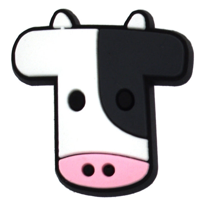 Wholesale 100 PCS PVC Cartoon Cow DIY Shoe Buckle JDC-SC-RYY003