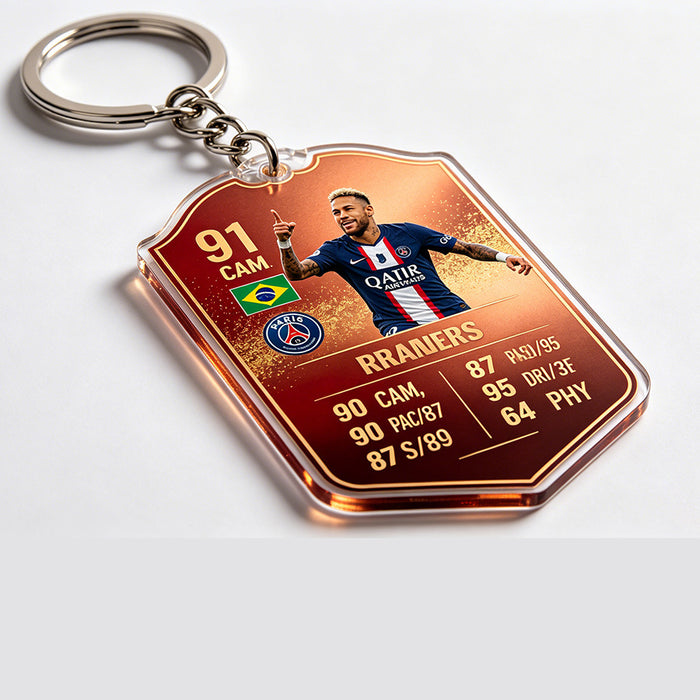Wholesale 2pcs World Cup Shield Shape Football Star Acrylic Keychain