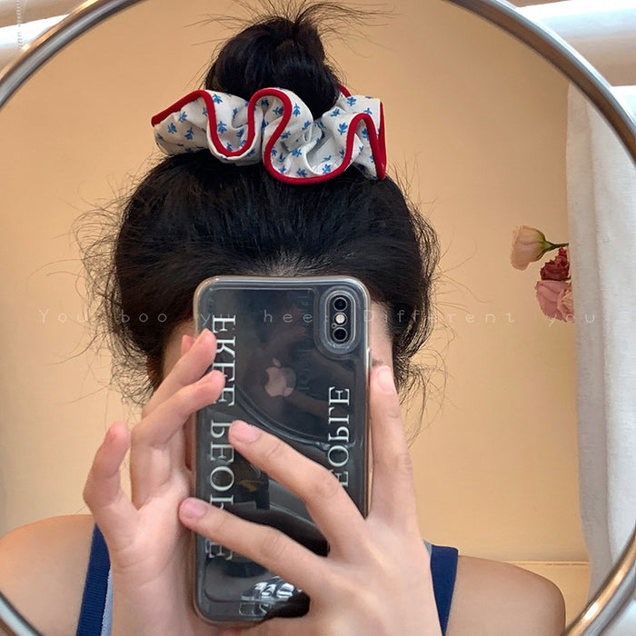 Wholesale Floral plaid headband with high-end feel, tied bun hair accessories, headband