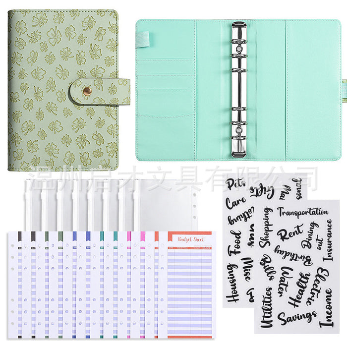 Wholesale Binder Customized Hand Ledger Leather Pu Loose-Leaf Cash Budget Ledger