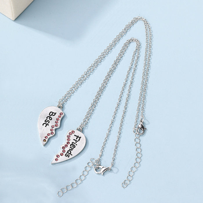Wholesale Jewelry Fashion English Letter Pendant Versatile Love Couple Double layered Stacked Necklace