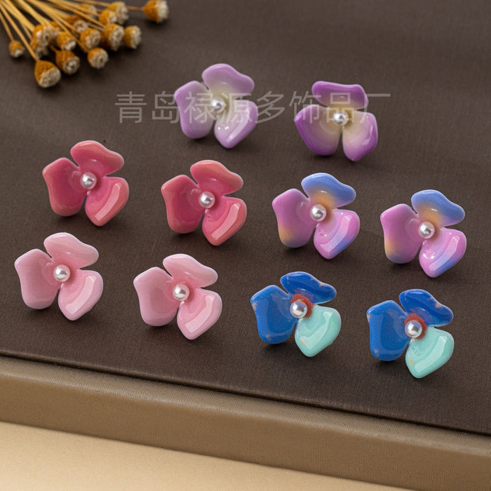 Wholesale Pearl flower earrings with temperament earrings