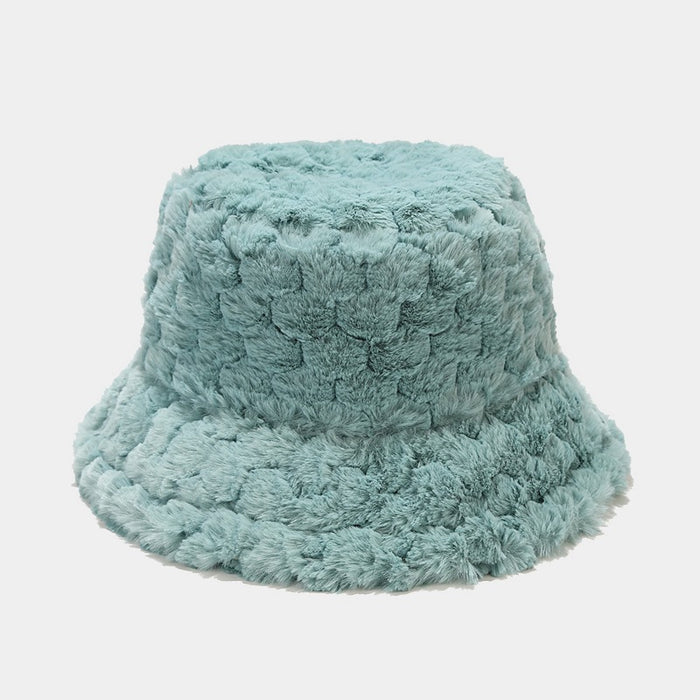 Wholesale Retro Autumn and Winter Warm Solid Color Bucket Hat JDC-FH-LvYi060