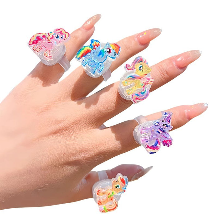 Wholesale Children' s Luminous Cartoon Ring Girls'  Birthday Gift Little Girl' s Cute Jewelry Ring Jewelry