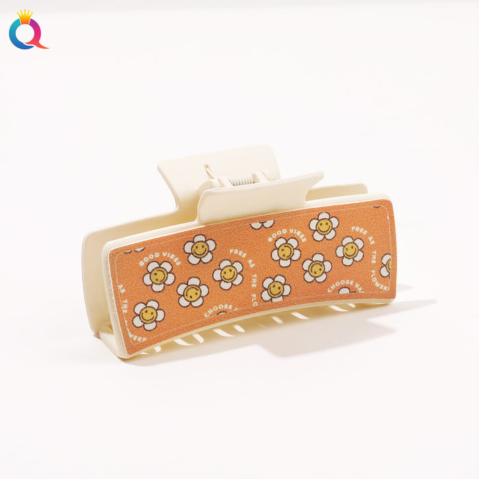Wholesale PU leather square hair clip JDC-HC-Qiyue006