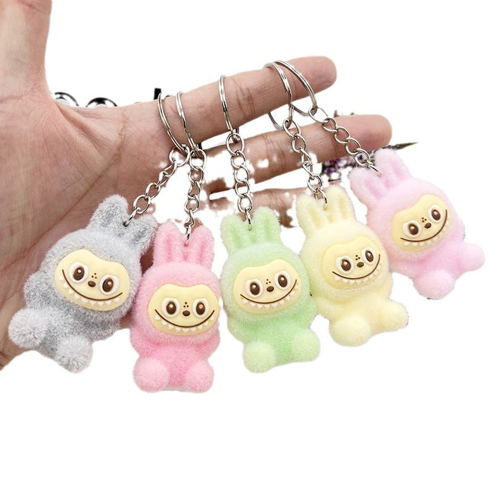Wholesale Flocked Sitting Plush Little Sheep Keychain Pendant Plush Little Sheep Accessory Clog Doll Accessory