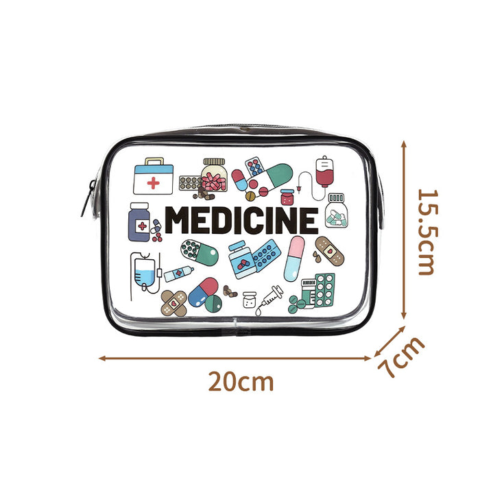 Wholesale PVC Cartoon Print Makeup Bag Daily Travel Accessory