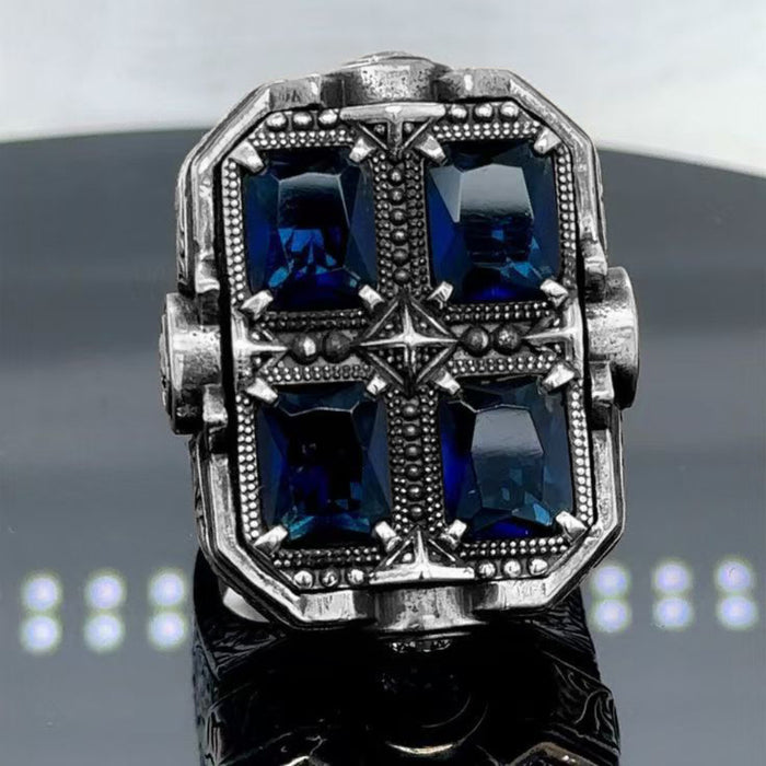 Wholesale Retro Totem Carving Pattern Ring