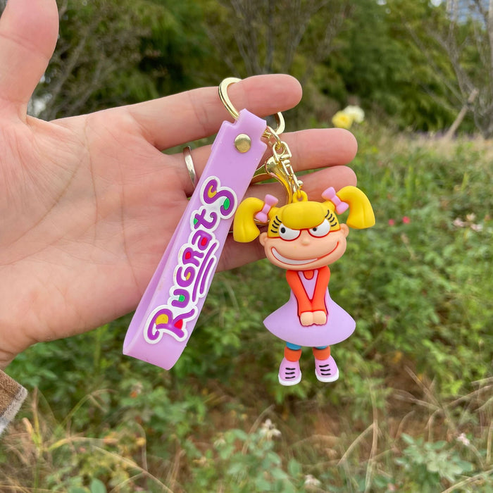 Wholesale Small soldier keychain, 3D cartoon character keychain, cute and mischievous bag pendant