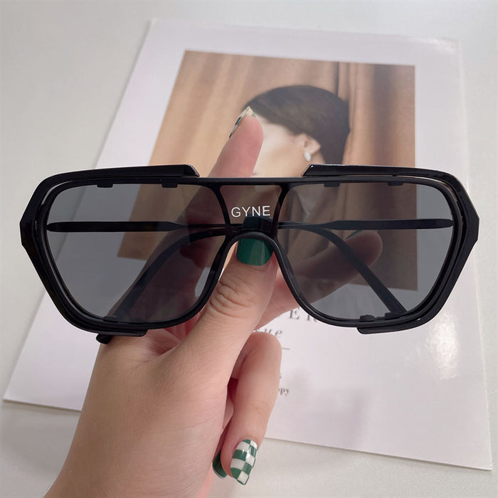 Wholesale Conjoined Sunglasses with Large Frame, Fashionable and High Beauty Sunglasses