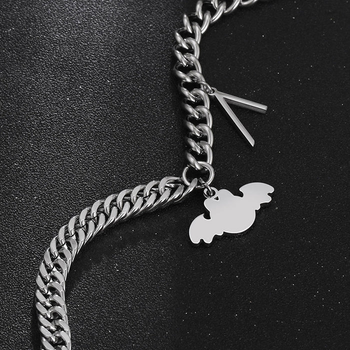 Wholesale IMI  Bracelet Cartoon Bat Funny Jewelry for Boys and Girls Niche Design Trendy Cool Bracelet Titanium Steel YL446