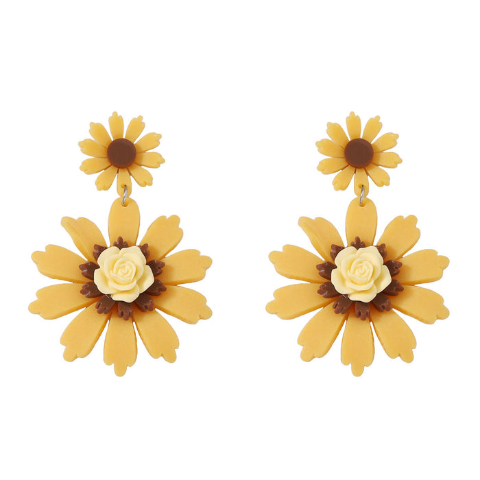 Wholesale opening season sunflower all-match fashion casual earrings earrings