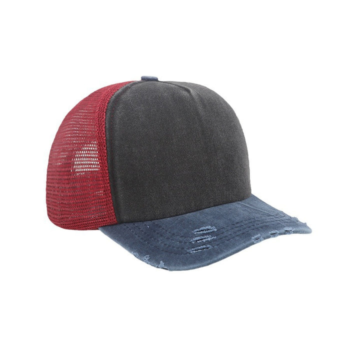 Wholesale Hat light version can be customized with embroidered LOGO for aging, washed cotton hat, breathable mesh hat, outdoor sun protection hat