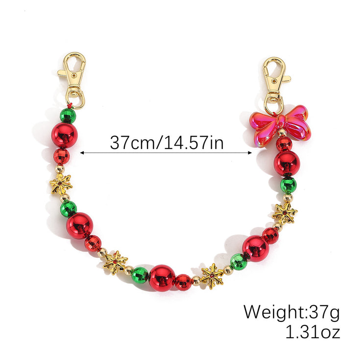 Wholesale Christmas-themed woven rope keychain bag charm