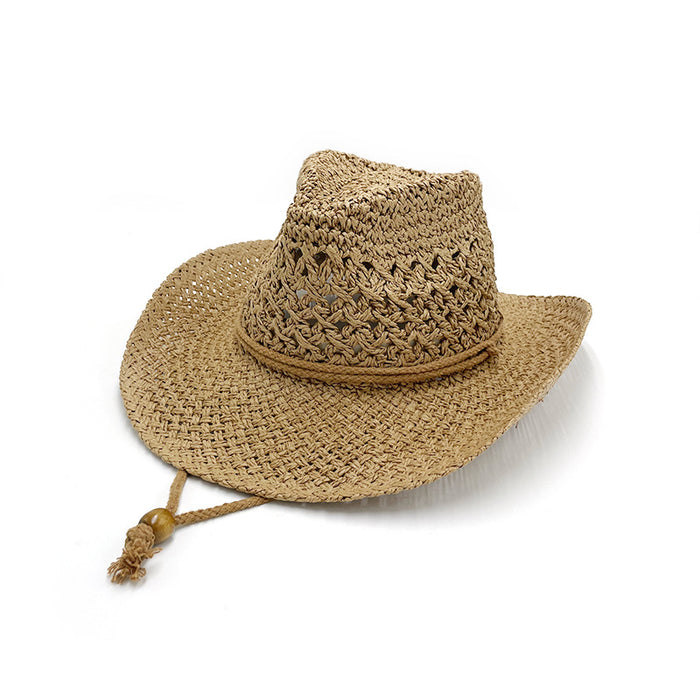Wholesale Handmade Raffia Hat Mountaineering Camping Style Casual Outdoor Sun Hat