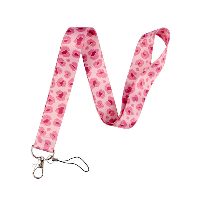 Wholesale Heart-shaped work ID card holder with phone lanyard Keychain and sliding hard case