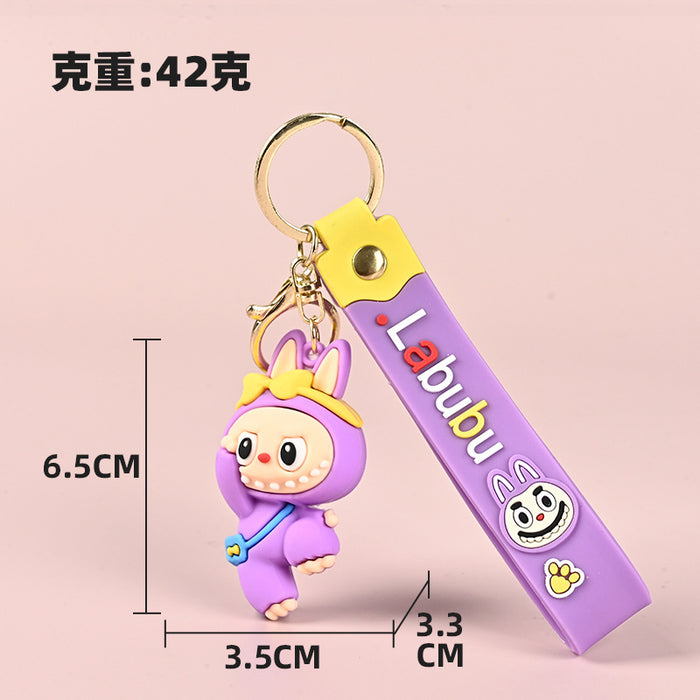 Wholesale PVC Soft Rubber Cartoon Keychain 3D Doll Bag Charm for Students Backpack Decorative MOQ≥10