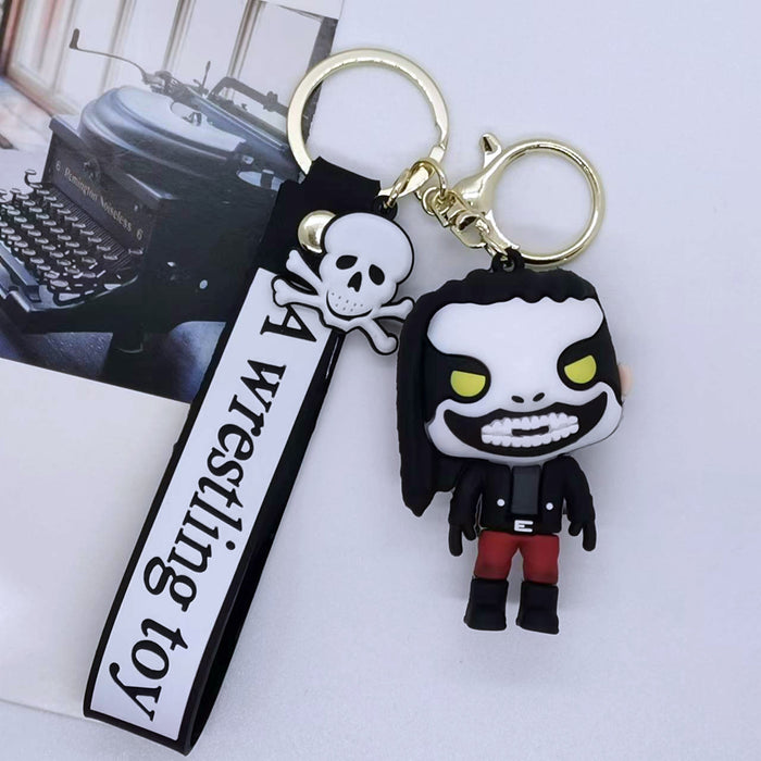 Wholesale Cross-border creative cartoon glue wrestling toy doll key chain bag car key chain accessories gift