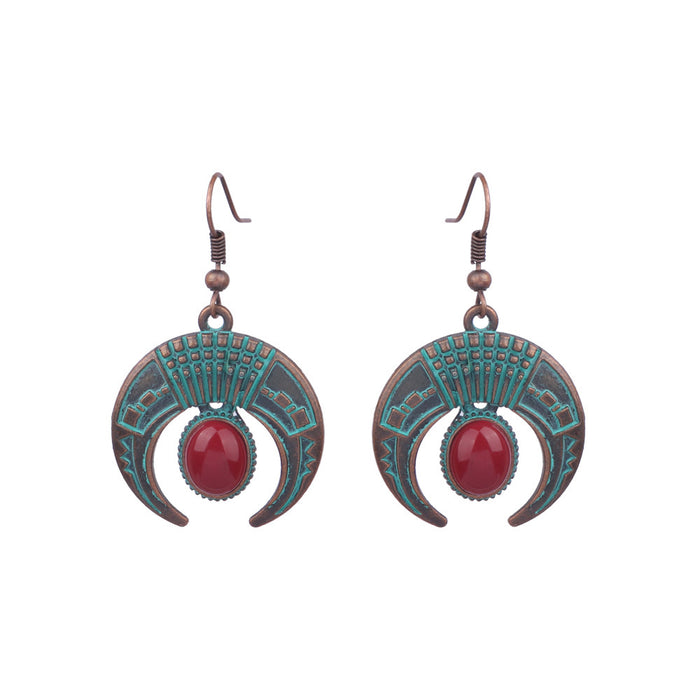 Wholesale Bohemian Hollow Tassel Earrings Geometric Design Fashion Accessory MOQ≥2