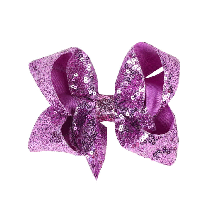 Wholesale Children's jewelry 5-inch sequin bow hair clip with hairpin