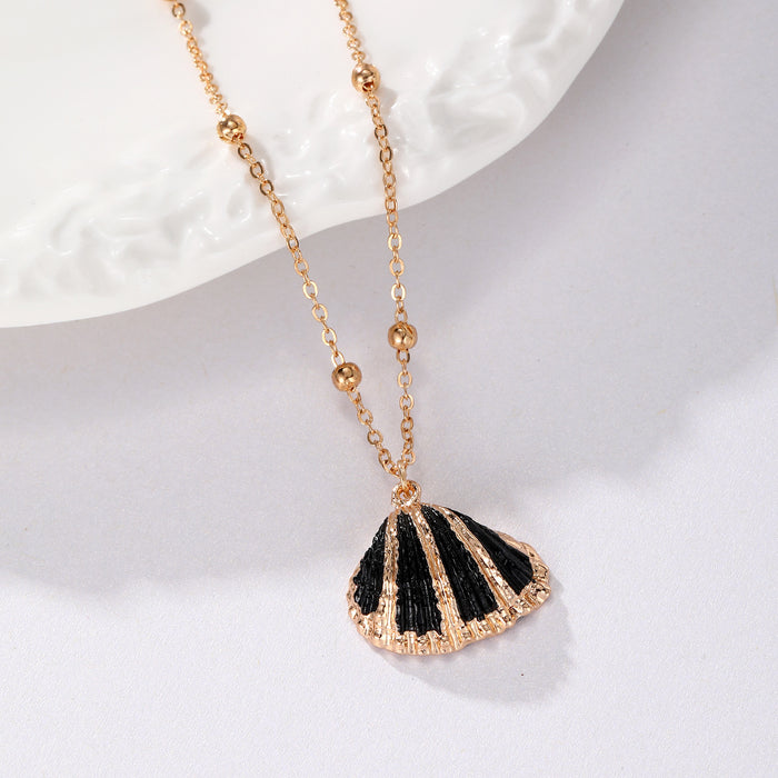 Wholesale Beach seashell gold-plated pendant seashell necklace