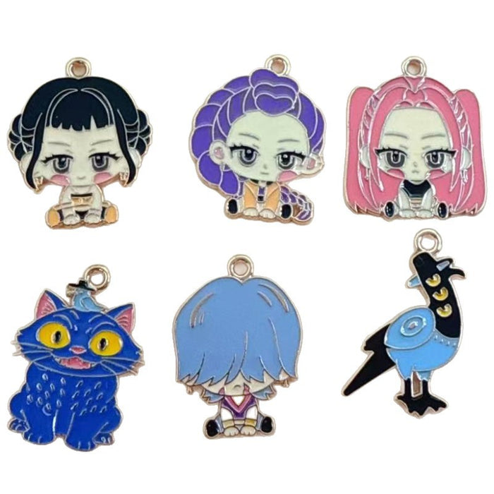 Wholesale 10 PCS KPOP style enamel alloy jewelry DIY charms accessories