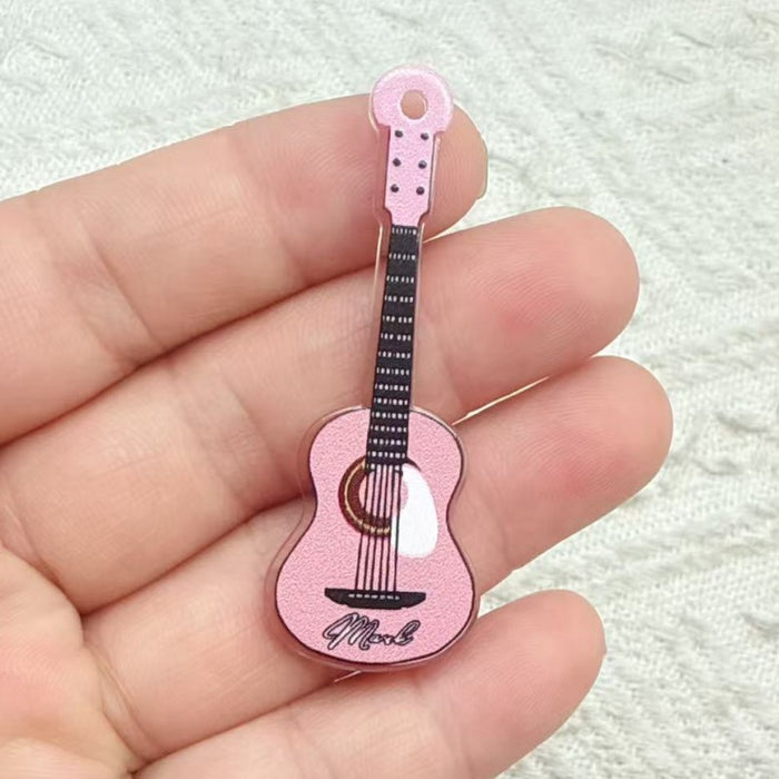 Wholesale 10 PCS Colorful acrylic guitar accessory charms