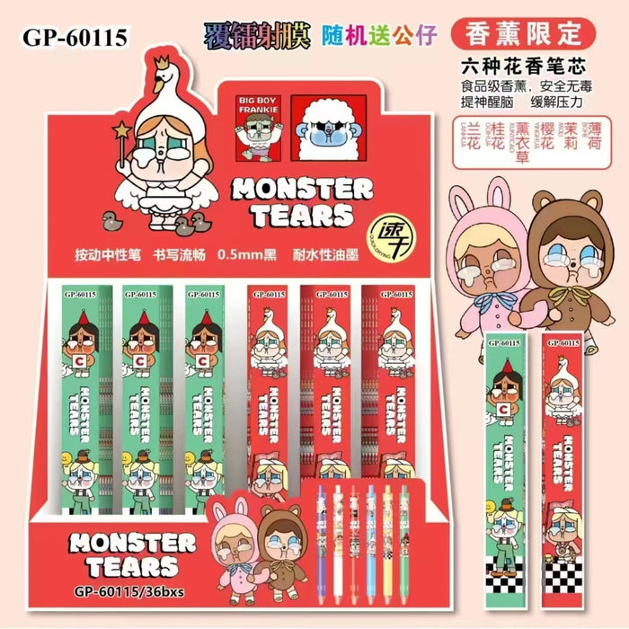 Wholesale Cartoon blind box press pen  metal pen press gel pen laser  stationery