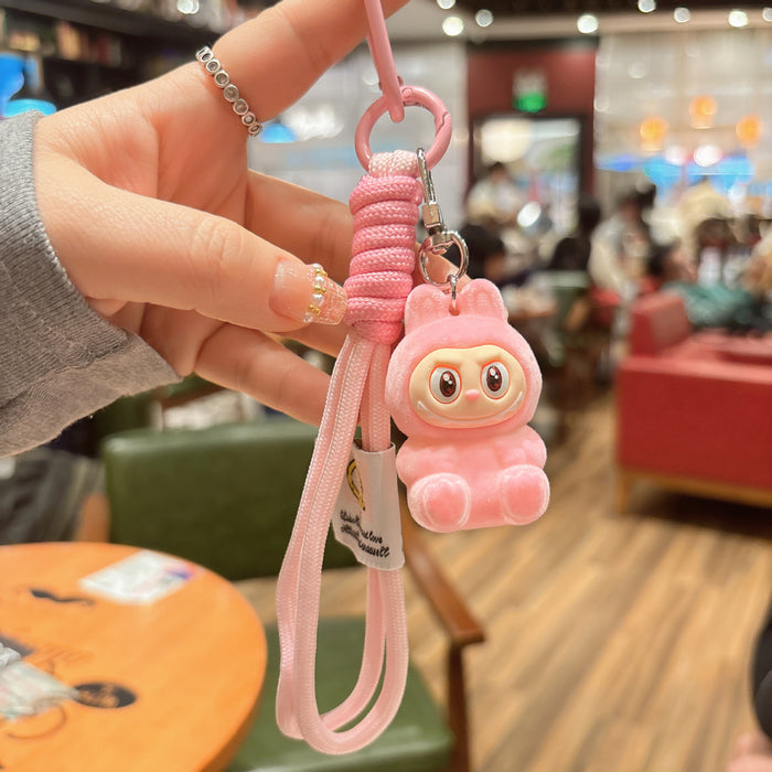 Wholesale Flocking Resin Keychain Cute Hand Rope Doll Pendant Bag Pendant Gift