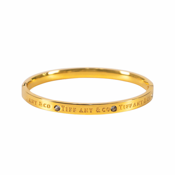 Wholesale Fashionable Titanium Steel Bracelet, Gold Plated Bracelet, Buckle Bracelet, Manufacturer Wholesale, Customizable