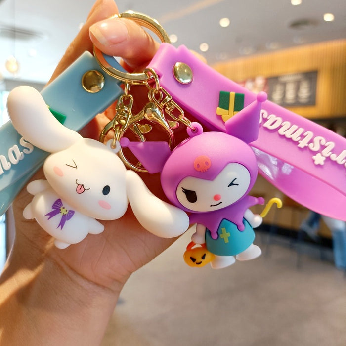 Wholesale Cartoon Silicone Doll Keychain JDC-KC-MingT177