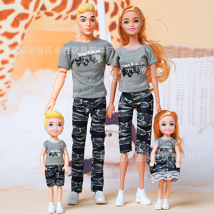 Wholesale suitable for 30CM a family of four dolls leisure family suit fashion couple bag shoes