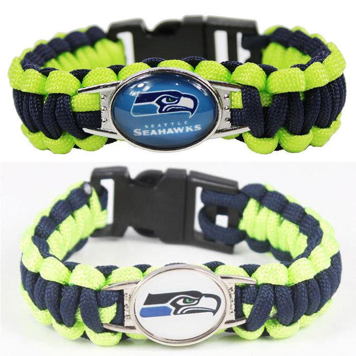 Wholesale rugby team rope woven bracelet