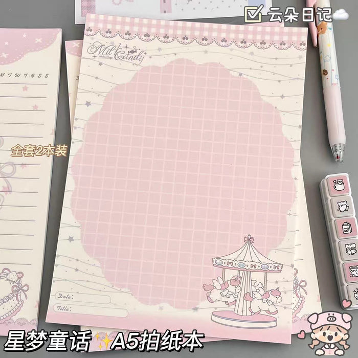 Wholesale Chic Star Dream Fairy Tale Cartoon Notebook,  Thick Tearable Paper for Office Decor or Gift