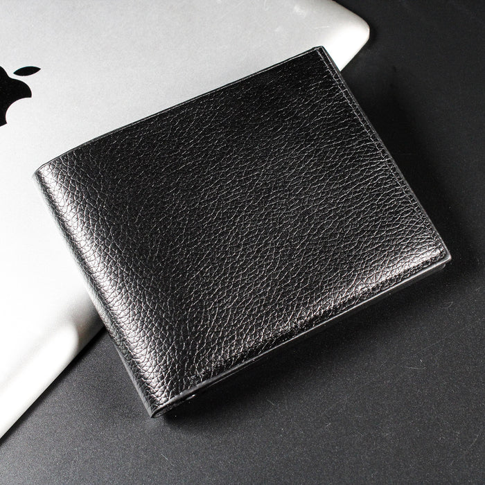 Wholesale Urban Simplicity Solid Color Men' s Wallet Black PVC Everyday Styling Accessory MOQ：3