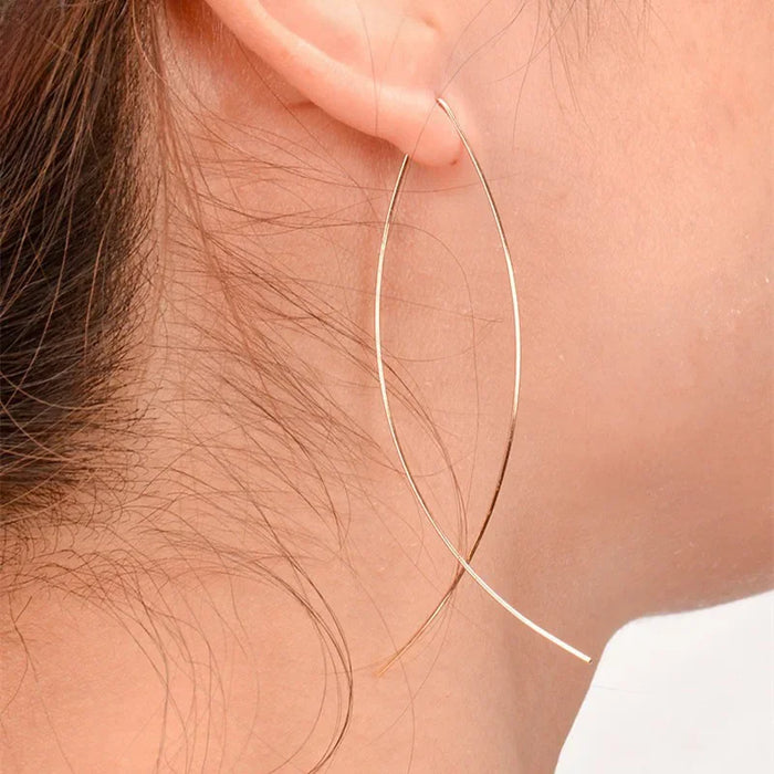Wholesale New fashion and minimalist abstract art fishing line earrings handmade earrings