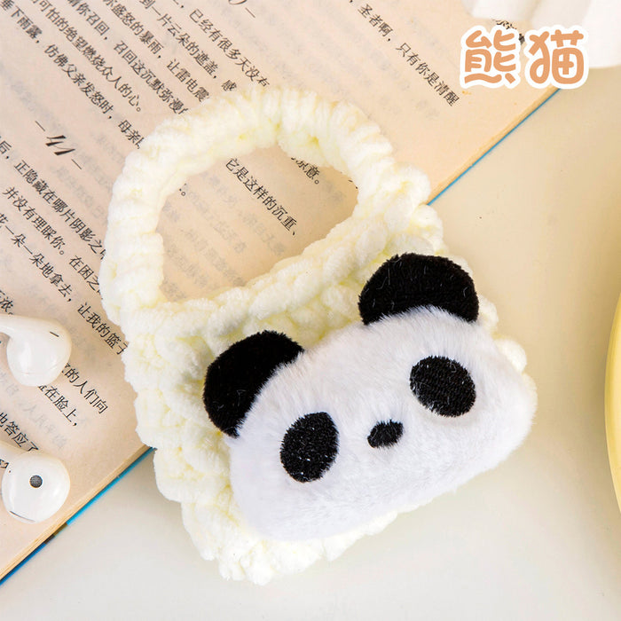 Wholesale Plush Woven Coin Purse Earphone Bag Cute Girl's Heart Jewelry Storage Bag