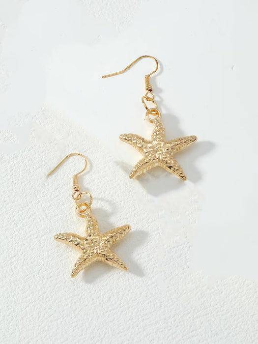 Wholesale starfish earrings female fashion Joker daily party jewelry