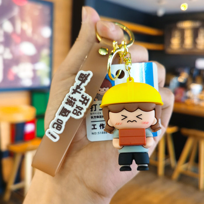 Wholesale Cartoon 3D Doll Rubber Keychain JDC-KC-Tingm031