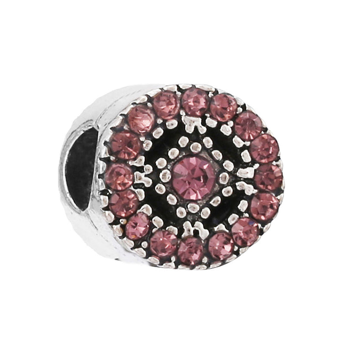 Wholesale Alloy Diamond Studded Five Petal Flower Bracelet Necklace Beaded Material Accessories JDC-CS-Liyao004