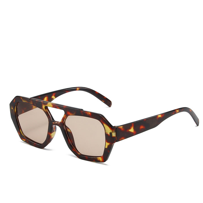 Wholesale Large frame polygonal sunglasses for women, fashionable and personalized sunglasses, internet famous retro street photography glasses