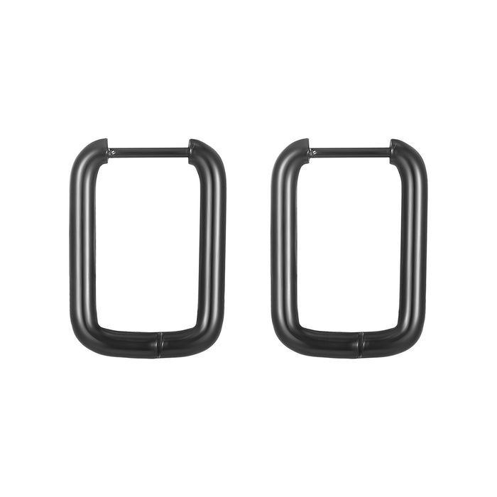 Wholesale geometric shaped ear buckle titanium steel earrings